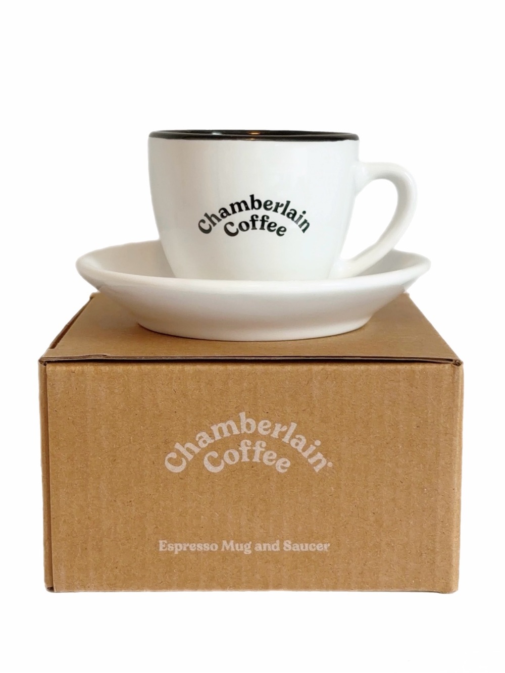 Chamberlain Coffee White Espresso Mug & Saucer